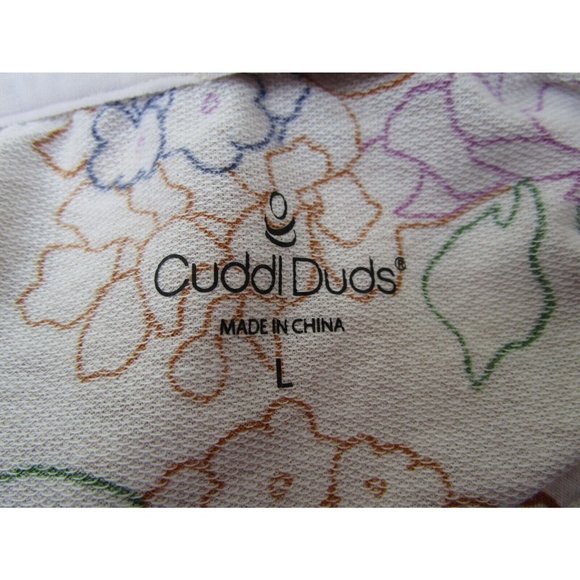 Cuddl Duds Multi Color Turtle Neck Open Front Cardigan Lounge Wear Pockets L - Picture 8 of 8